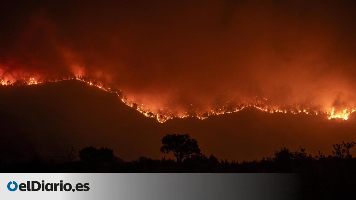 El viento de madrugada agrava los incendios en Asturias