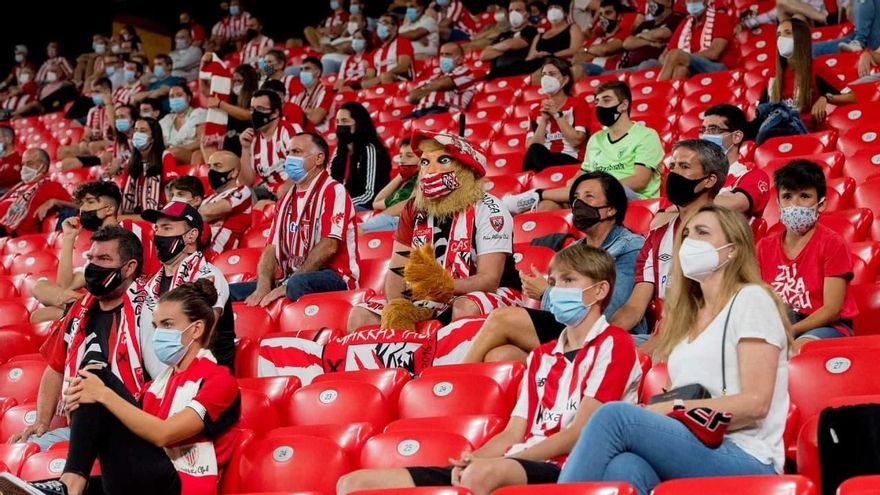 La Justicia tumba el límite del 30% de aforo en los estadios vascos y decreta un 60% de público en el fútbol