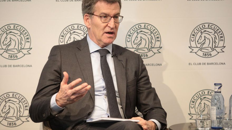 Feijóo durante el acto