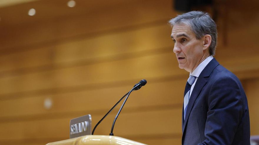 El senador del PNV Igotz López interviene durante el pleno extraordinario de la Cámara Alta el 29 de enero de 2026.