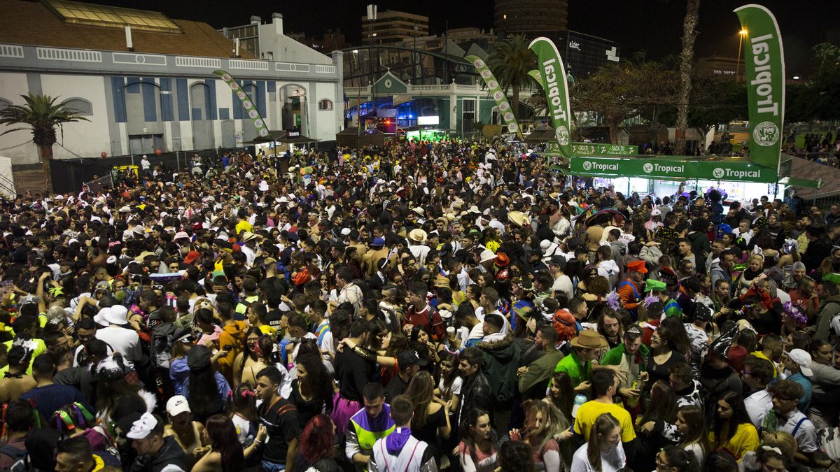 Zona de ocio en el Carnaval de Las Palmas de Gran Canaria. Archivo.