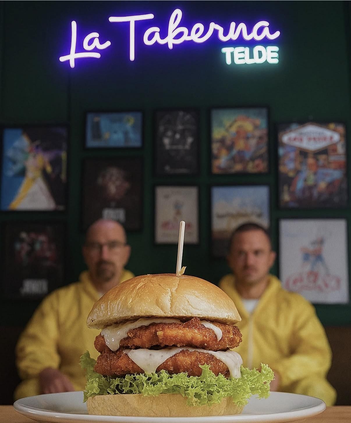 Hamburguesa de La Taberna Burger Art, en Telde.
