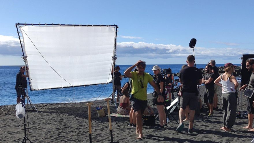 Rodaje este lunes de 'Mi otro Jon' en la playa de de Santa Cruz de La Palma.