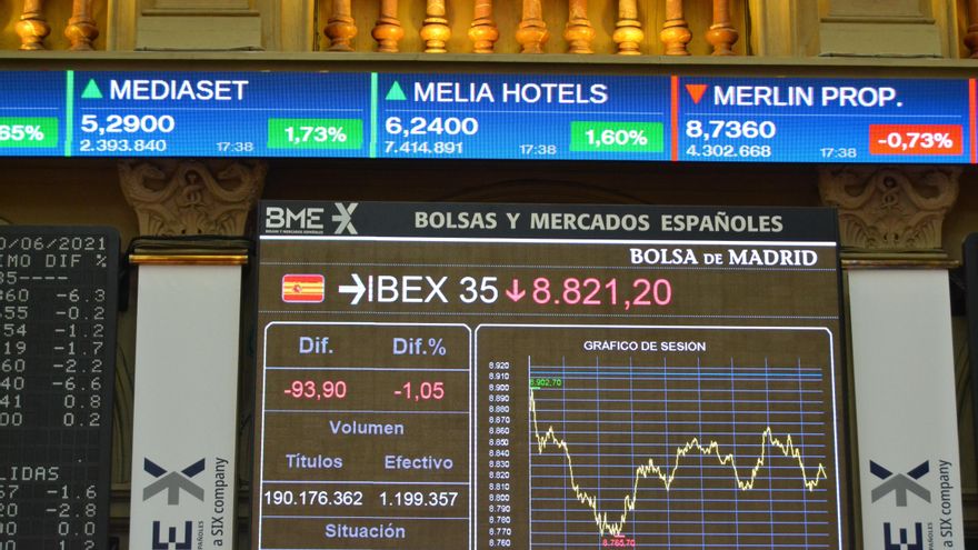 El Ibex baja un 1 % en la sesión y registra primera caída mensual desde enero