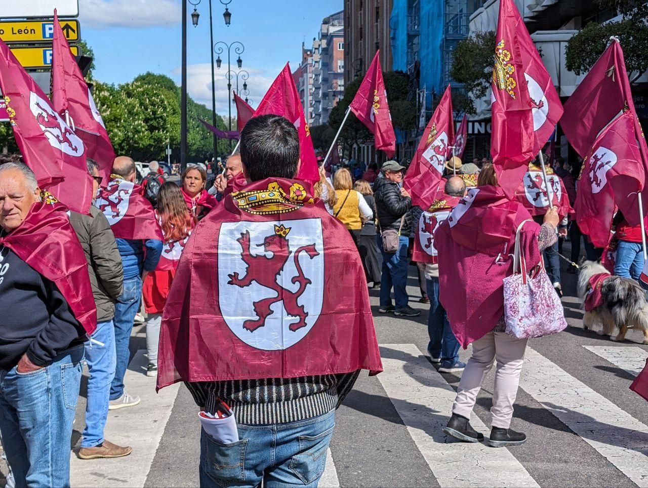 Una manifestación leonesista en la ciudad de León
