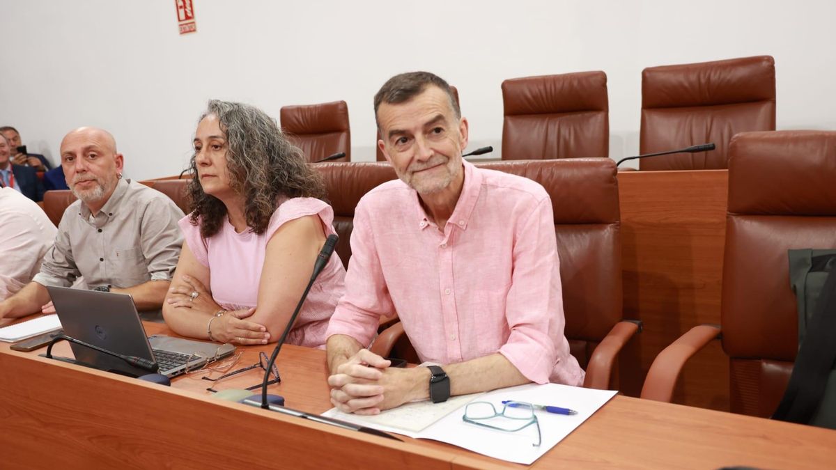 El portavoz de Por Andalucía, Antonio Maíllo, durante la sesión de investidura a Juanma Moreno en el Parlamento de Andalucía.