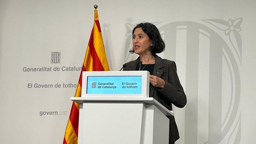La consellera de Interior y Seguridad Pública de Catalunya, Núria Parlon, en rueda de prensa