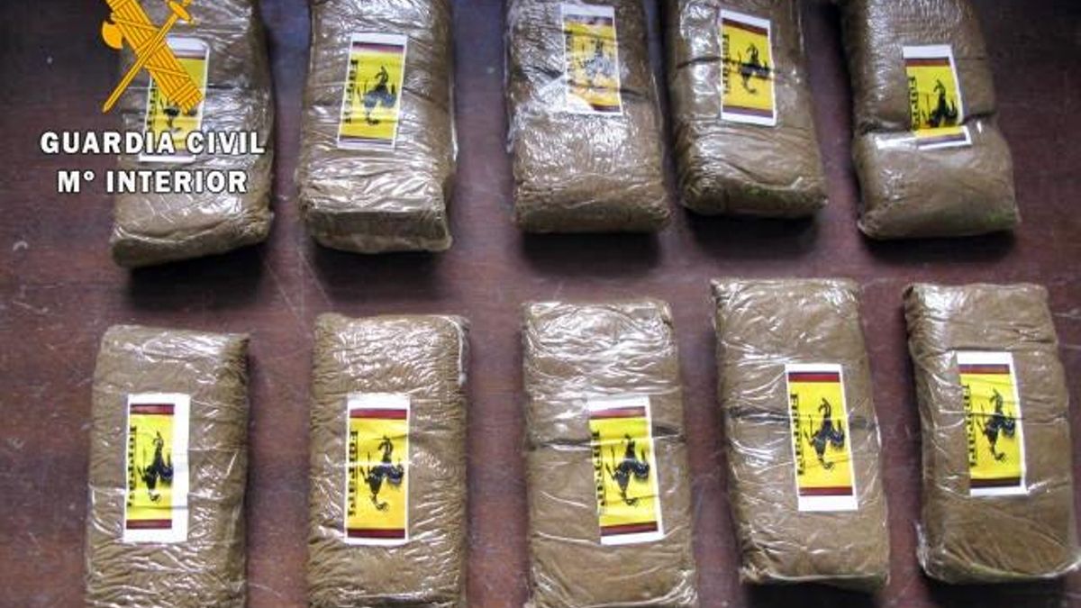 Hachís intervenido por la Guardia Civil a un vecino de Mérida