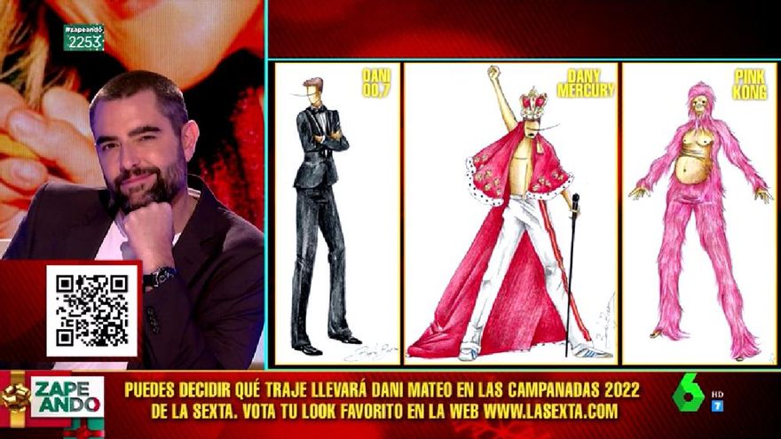 Dani Mateo opina de sus posibles vestuarios para las Campanadas de laSexta, que ya puede votar el público
