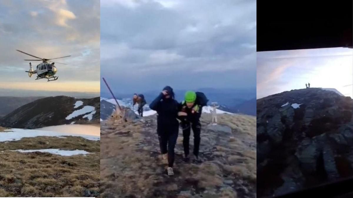 Rescate de senderistas en Vega de Espinareda.