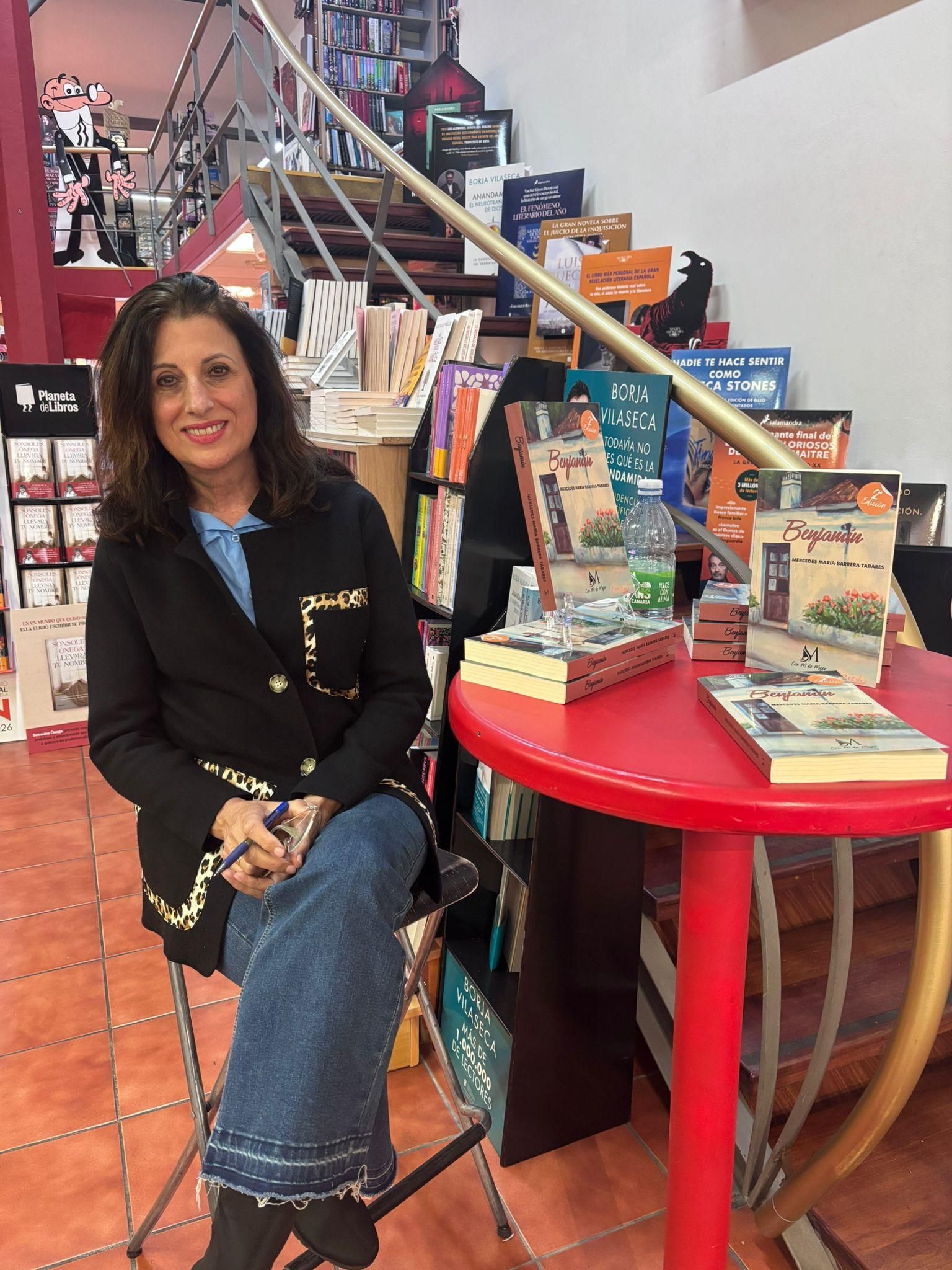 Mercedes Barrera, Librería Sinopsis, Las Palmas de Gran Canaria, 2025: Foto: Amalia Martín Barrera