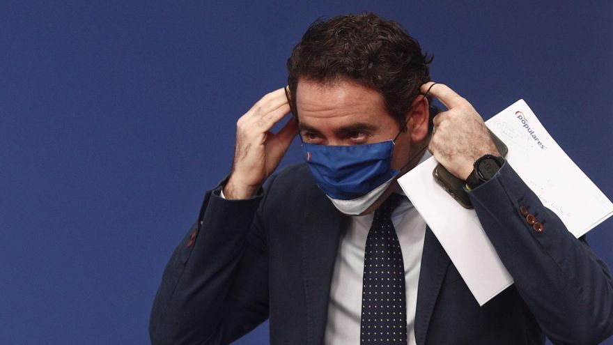 Teodoro García Egea en una rueda de prensa en diciembre de 2020.