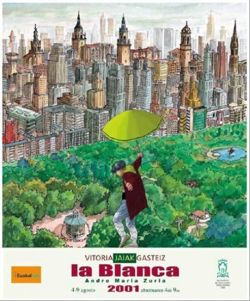 Cartel de las fiestas de Vitoria de 2001