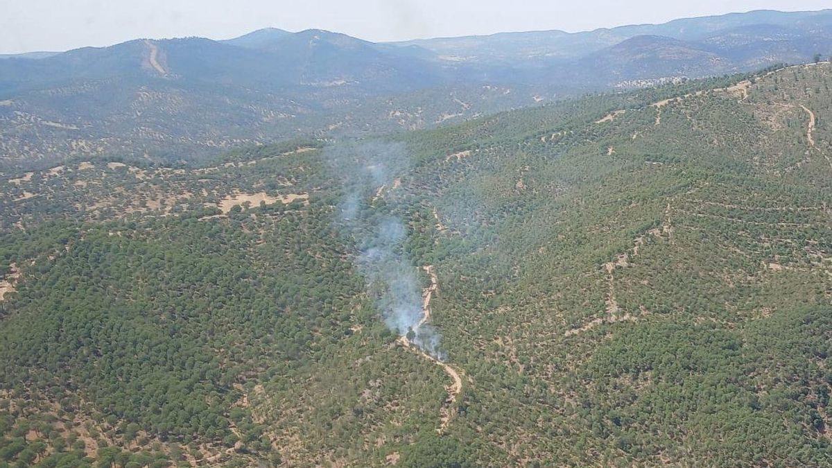 Declarado un incendio forestal en la sierra de Villaviciosa