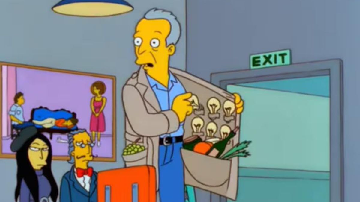 Jasper Johns en un capítulo de Los Simpson.
