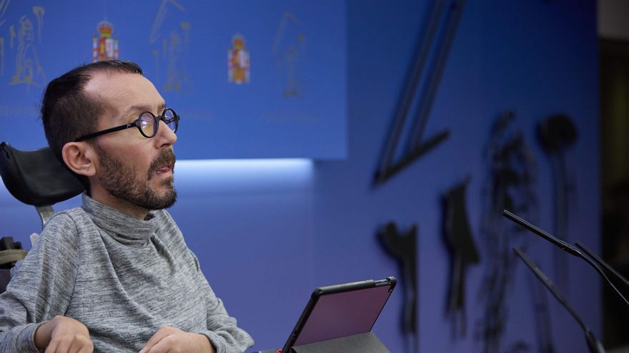 El portavoz de Unidas Podemos en el Congreso, Pablo Echenique