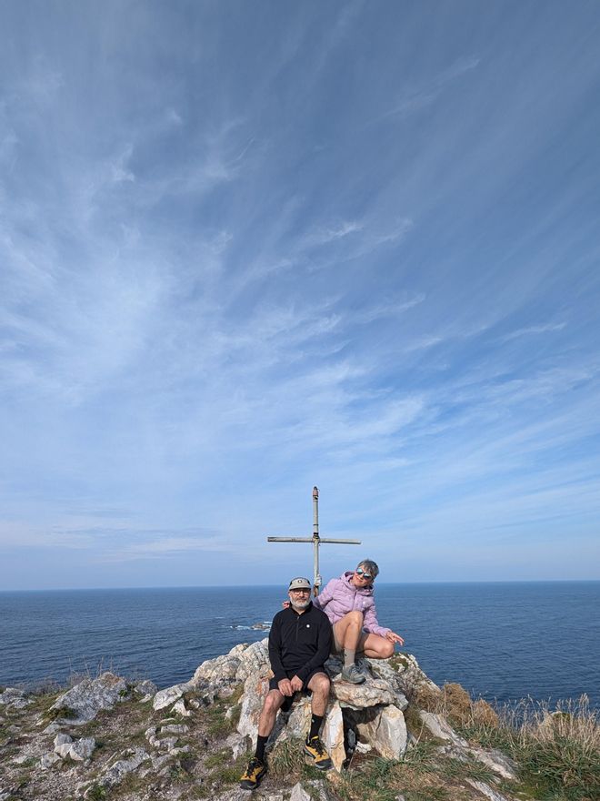 Carlota y Chus, en Punta Gaviera.