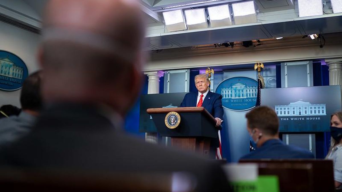 Donald Trump, durante una rueda de prensa celebrada este lunes en la Casa Blanca.