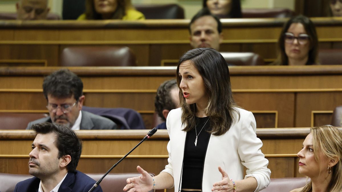 La secretaria general de Podemos, Ione Belarra, en el Congreso en una imagen de archivo.