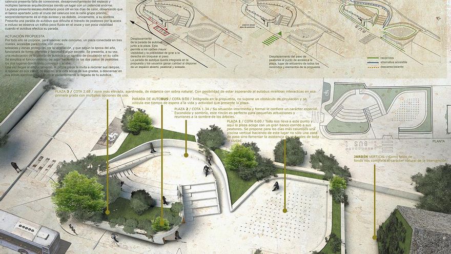 Proyecto de urbanización de microespacio en Santander 'Simbiosis'.