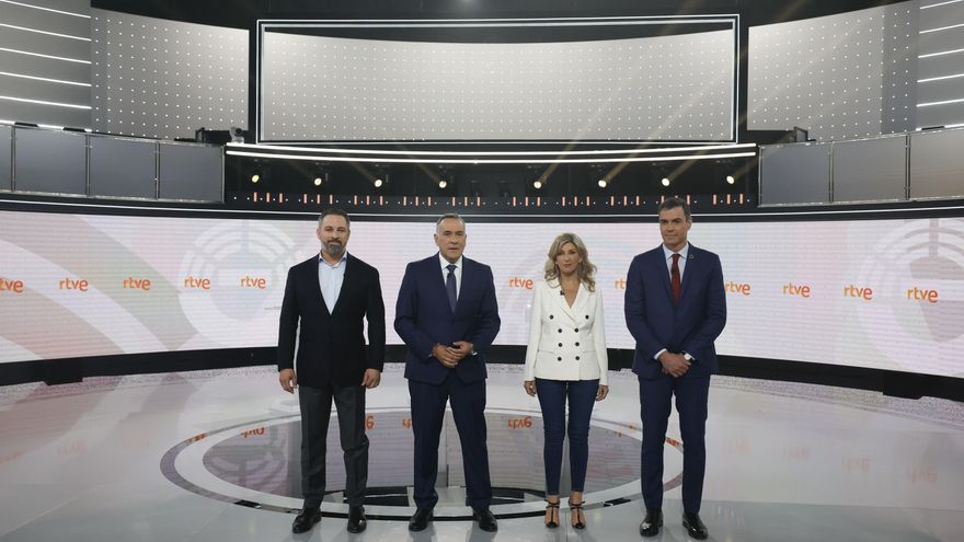 El debate entre Sánchez, Díaz y Abascal en TVE, en 12 vídeos