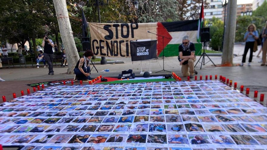 Recuerdo y homenaje desde Logroño a los periodistas y fotógrafos asesinados en Gaza