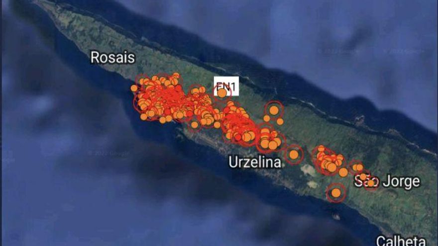 Involcan confirma que el enjambre sísmico en una isla de las Azores, al norte de Canarias, es "de origen volcánico"