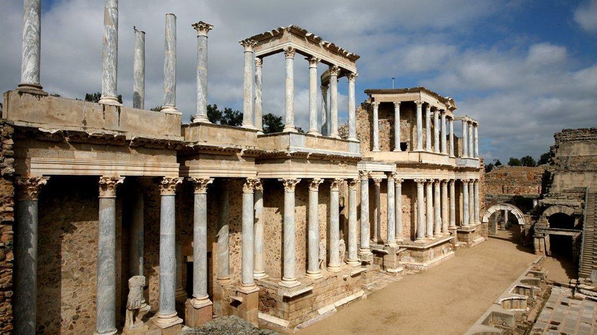 Detalle del Teatro Romano de Mérida