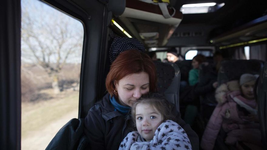 El autobús de las refugiadas ucranianas que vuelven a Odesa