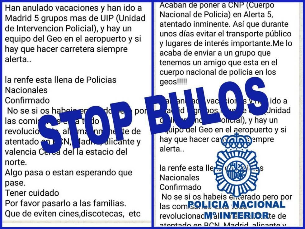 Atentado terrorista inminente. (Policía Nacional).