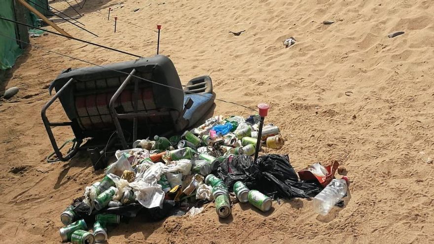 Basura en la playa de Tauro, al sur de Gran Canaria.