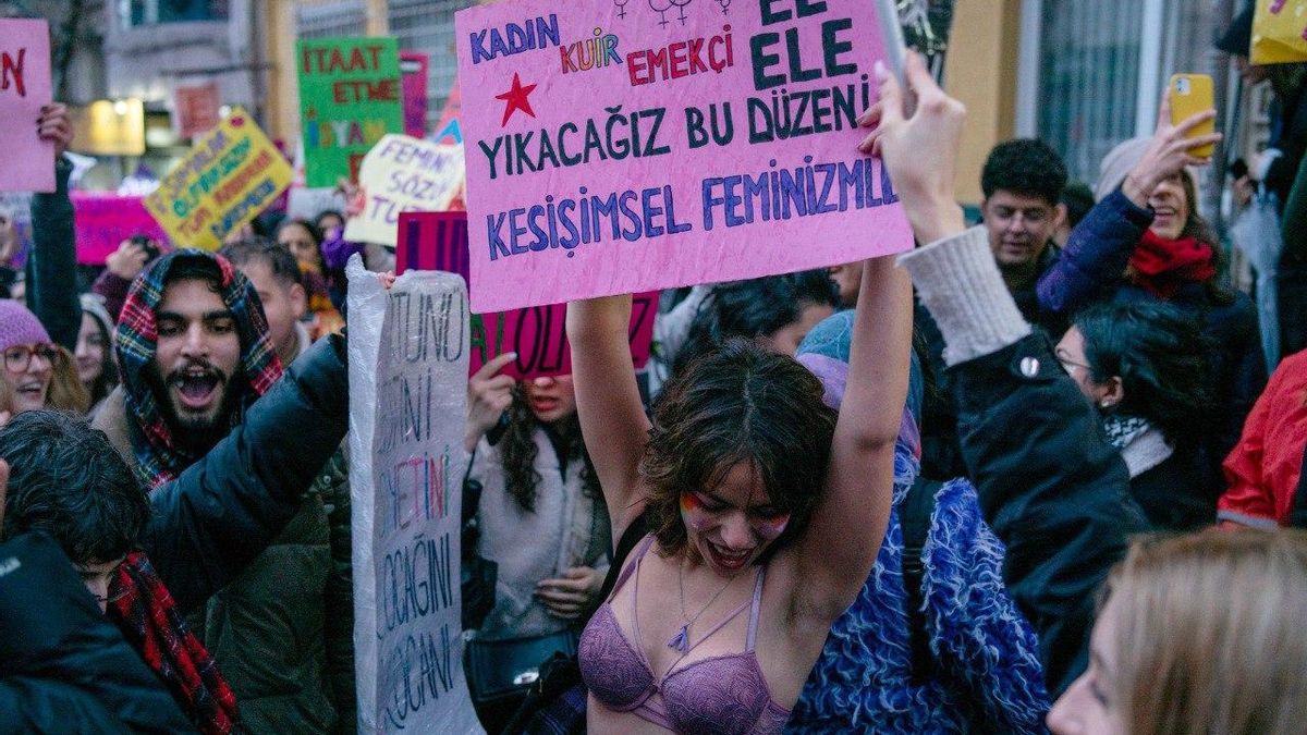 Manifestación en Estambul, Turquía.