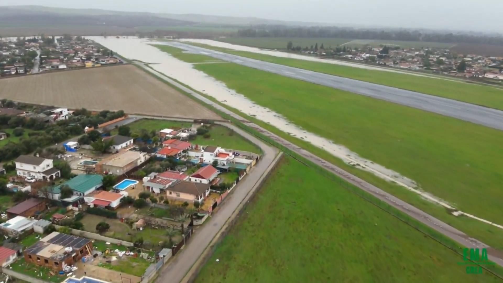 Imágenes aéreas de las parcelas afectadas por las inundaciones en Córdoba