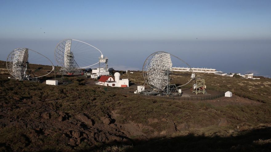 Telescopios Cherenkov, en el Roque de Los Muchachos. (ALEJANDRO RAMOS)