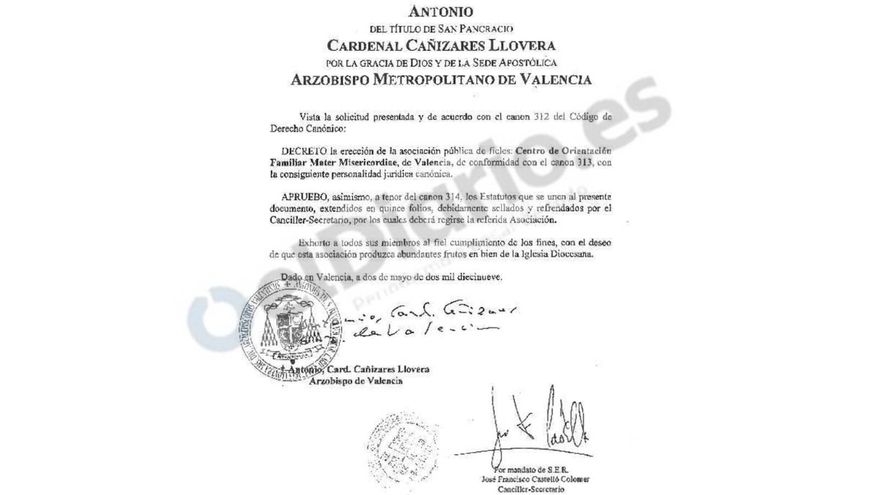 El cardenal Antonio Cañizares avaló a la entidad denunciada por las terapias de conversión sexual a personas LGTBI