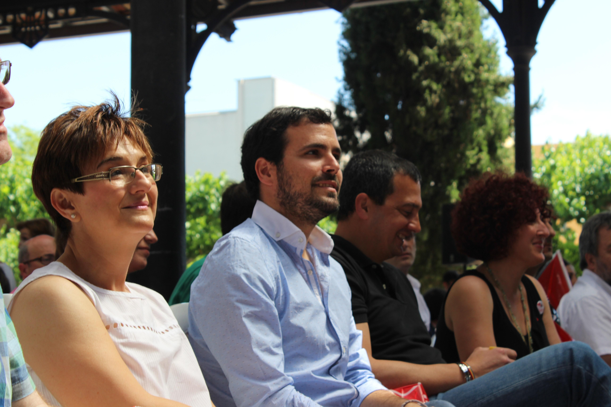 Herguedas, Garzón, Pujante y Marín en el acto de Ganar la Región de Murcia / PSS