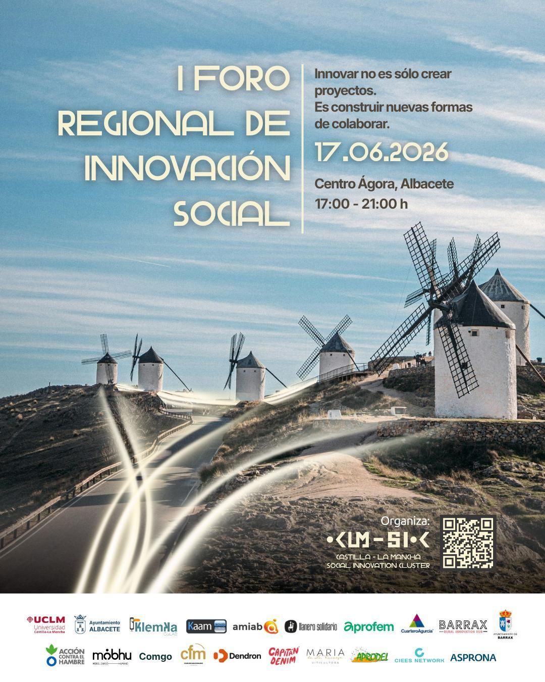 Cartel del I Foro Regional de Innovación Social que se celebra en Albacete