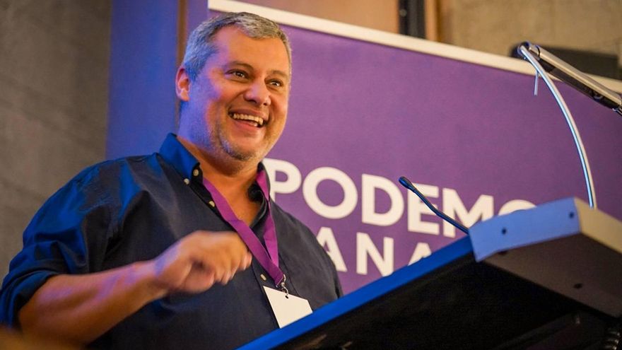 El secretario de organización de Podemos Canarias, César Merino.
