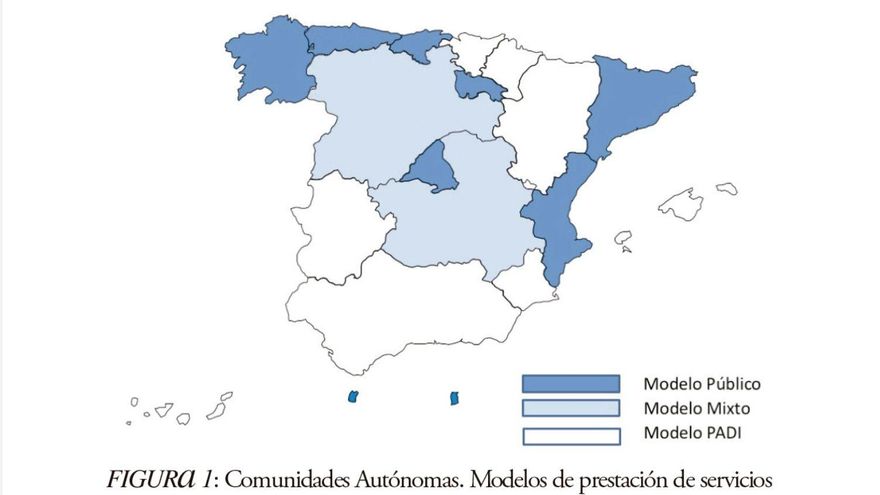 CC.AA con sistema PADI de atención bucodental pública para niños en 2015 (Madrid se incorporó en 2018)