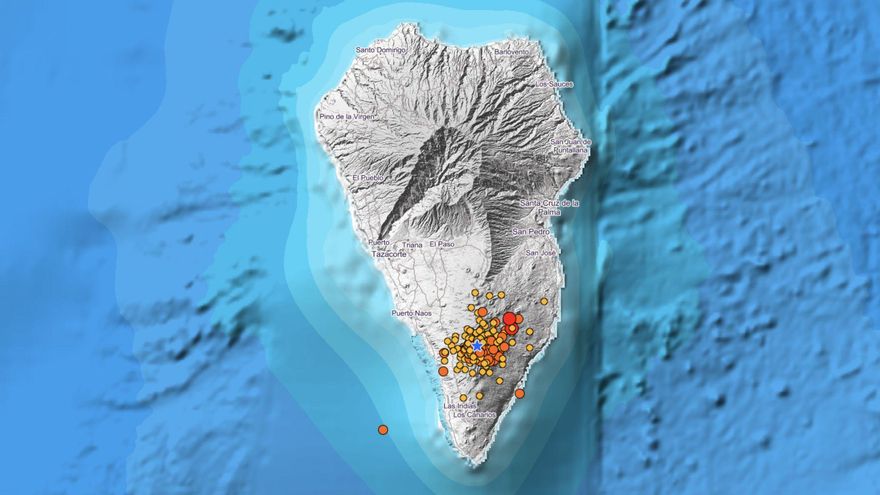 Aumento notable de la sismicidad profunda  asociada al proceso eruptivo con un terremoto de magnitud 4,8