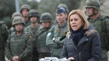 La ministra de Defensa, María Dolores de Cospedal supervisa el ejercicio ‘Eagle Eye’ de integración y coordinación de las Fuerzas Armadas en el sistema de Defensa Aérea