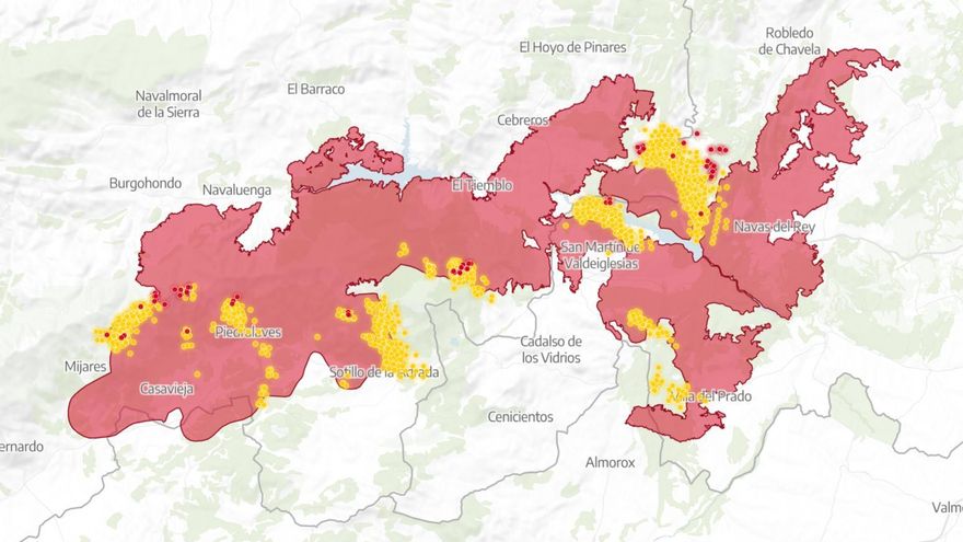 MAPA | El incendio de Madrid y Ávila evoluciona "sin reproducciones" antes de la ola de calor: no hay puntos calientes en las últimas 24 horas
