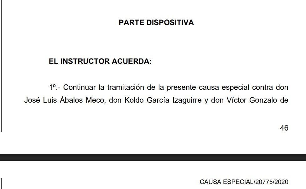 Ábalos y Koldo García al banquillo