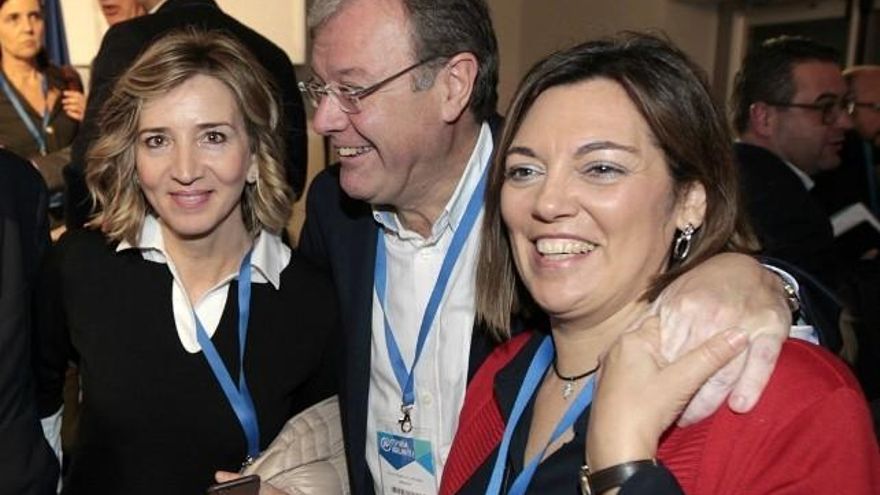 Los tres nuevos 'aforados' del PP en las Cortes: Alicia García, Antonio Silván y Milagros Marcos. / ICAL