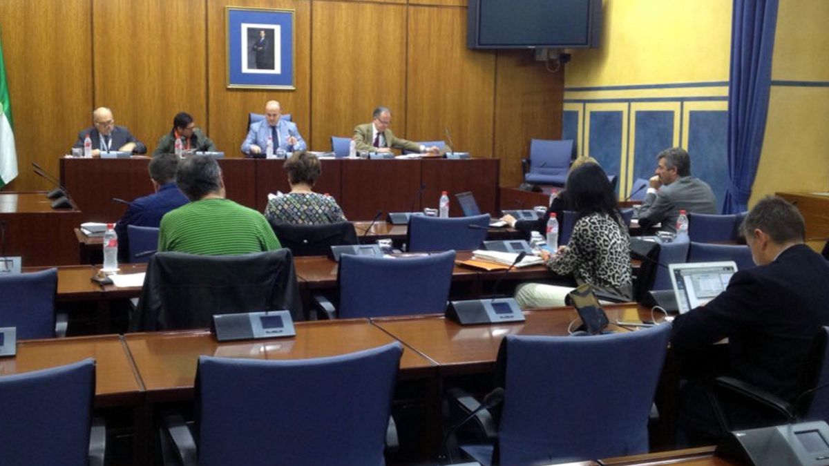 Imagen de la comisión de investigación de la formación en el Parlamento de Andalucía