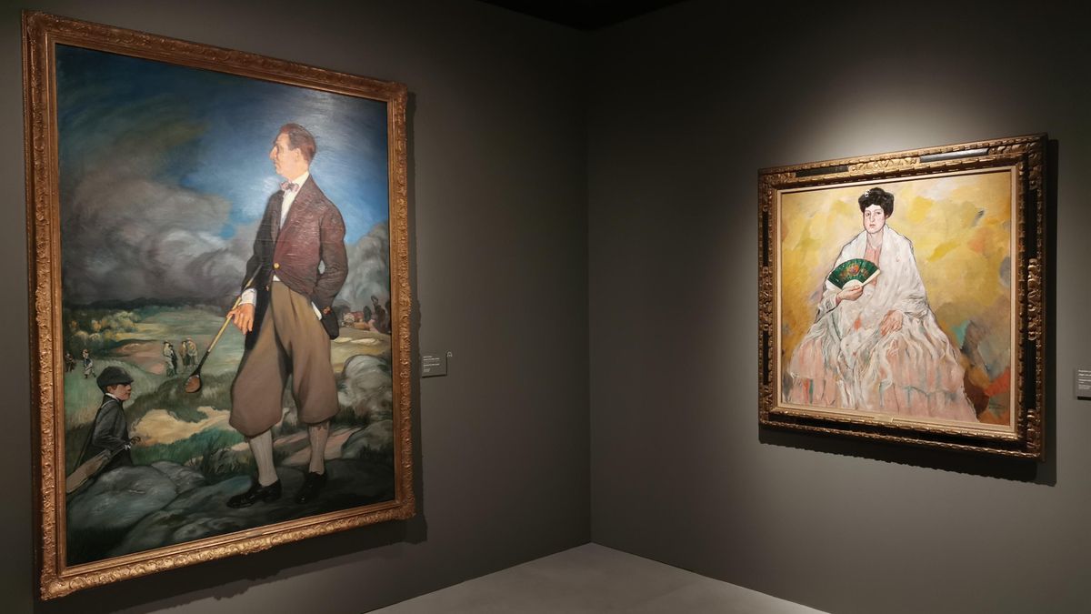 Retrato de Mr Halley Schmidt, de Ignacio Zuloaga, y Mujer con abanico.