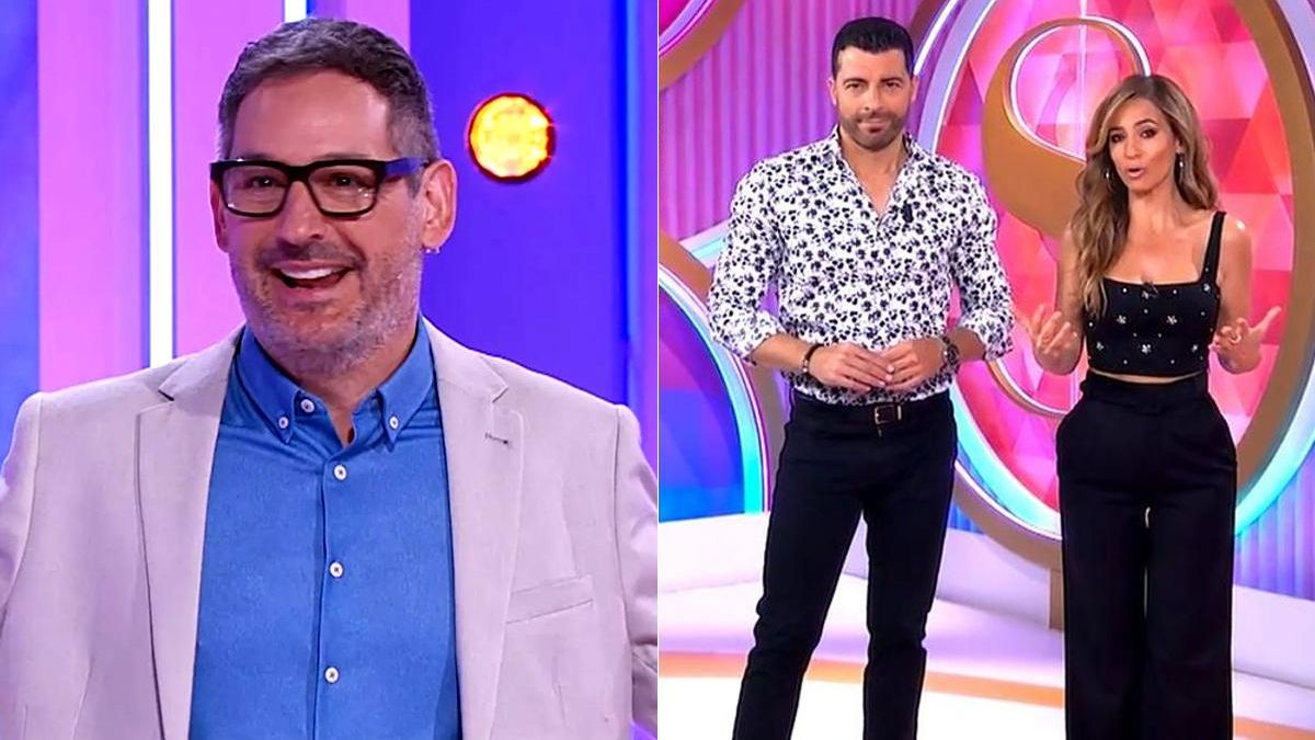 Eugeni Alemany en 'Agárrate al sillón', y Antonio Santana junto a María Verdoy en 'Socialité'