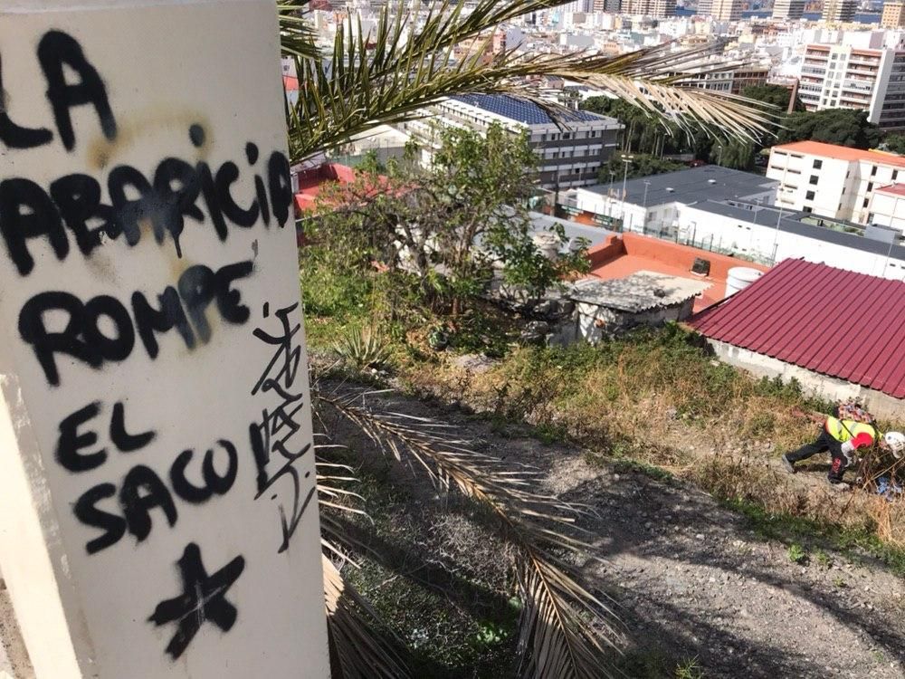 Parte superior del Paseo de Chil, donde se ha producido el derrumbe