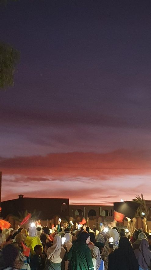 Celebración en las calles del 50 aniversario de la Marcha Verde.