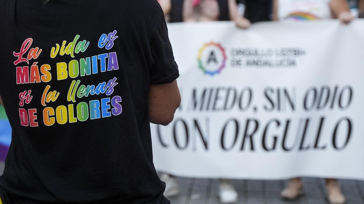 Una imagen de la marcha del día Internacional del Orgullo LGTBI en Sevilla el pasado 28 de junio.